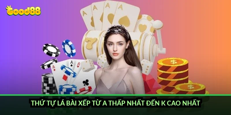 Rồng hổ cửa cược dễ trúng Good88 và tỷ lệ thật sau mỗi ván 3 Thứ tự lá bài xếp từ A thấp nhất đến K cao nhất